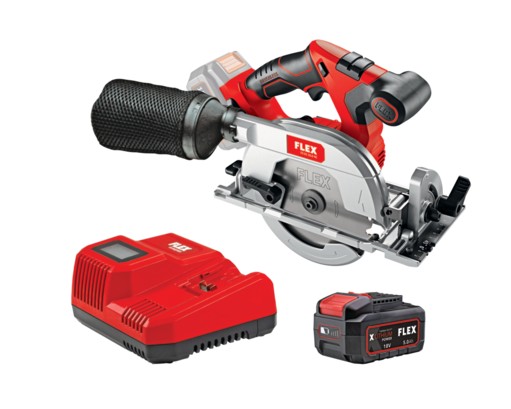 FLEX_D00317 Σετ Δισκοπρίονο Μπαταρίας FLEX CS 62 18.0-EC με μπατ. 5.0Ah