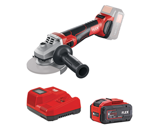 FLEX_D00341 Σετ Γωνιακός Τροχός FLEX LBE125 Ρυθμιζόμενος με μπατ. 8,0Ah