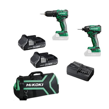 HIKOKI_WH18DD_DV18DD Σετ HIKOKI Κρουστικό Δραπανοκατσάβιδο & Παλμικό Κατσαβίδι