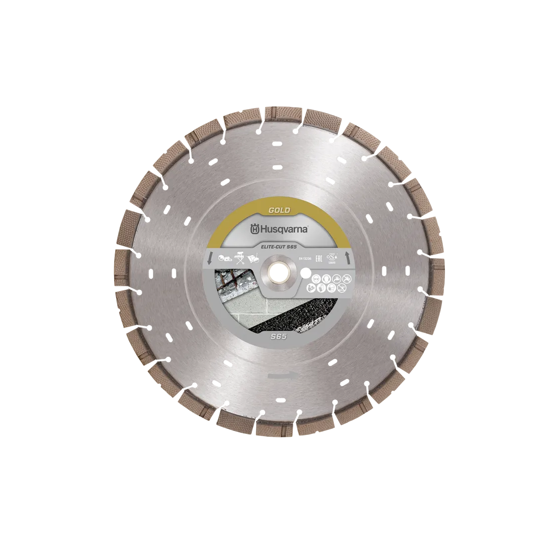 HUS_599494820 Δίσκος HUSQVARNA ELITE-CUT S65 Φ350 Gold Exo-Grit