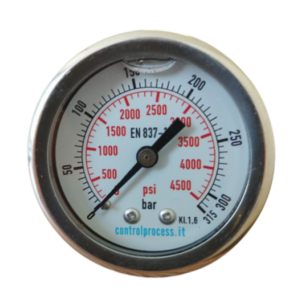 Μανόμετρο 315bar Φ40 1/8 γλυκερίνης  πίσω βόλτα