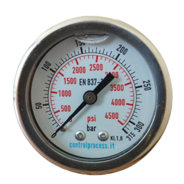 Μανόμετρο 315bar Φ50 1/4 γλυκερίνης πίσω βόλτα